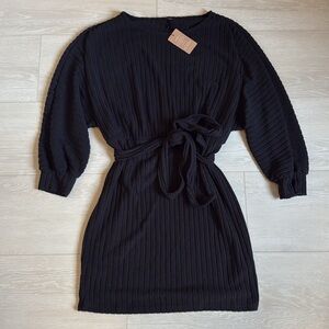 3/$10 SHEIN x Frenchy Black Ribbed Dress